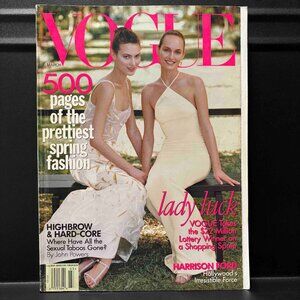 Vogue magasine March 1997 - Shalom Harlow and Amber Valletta